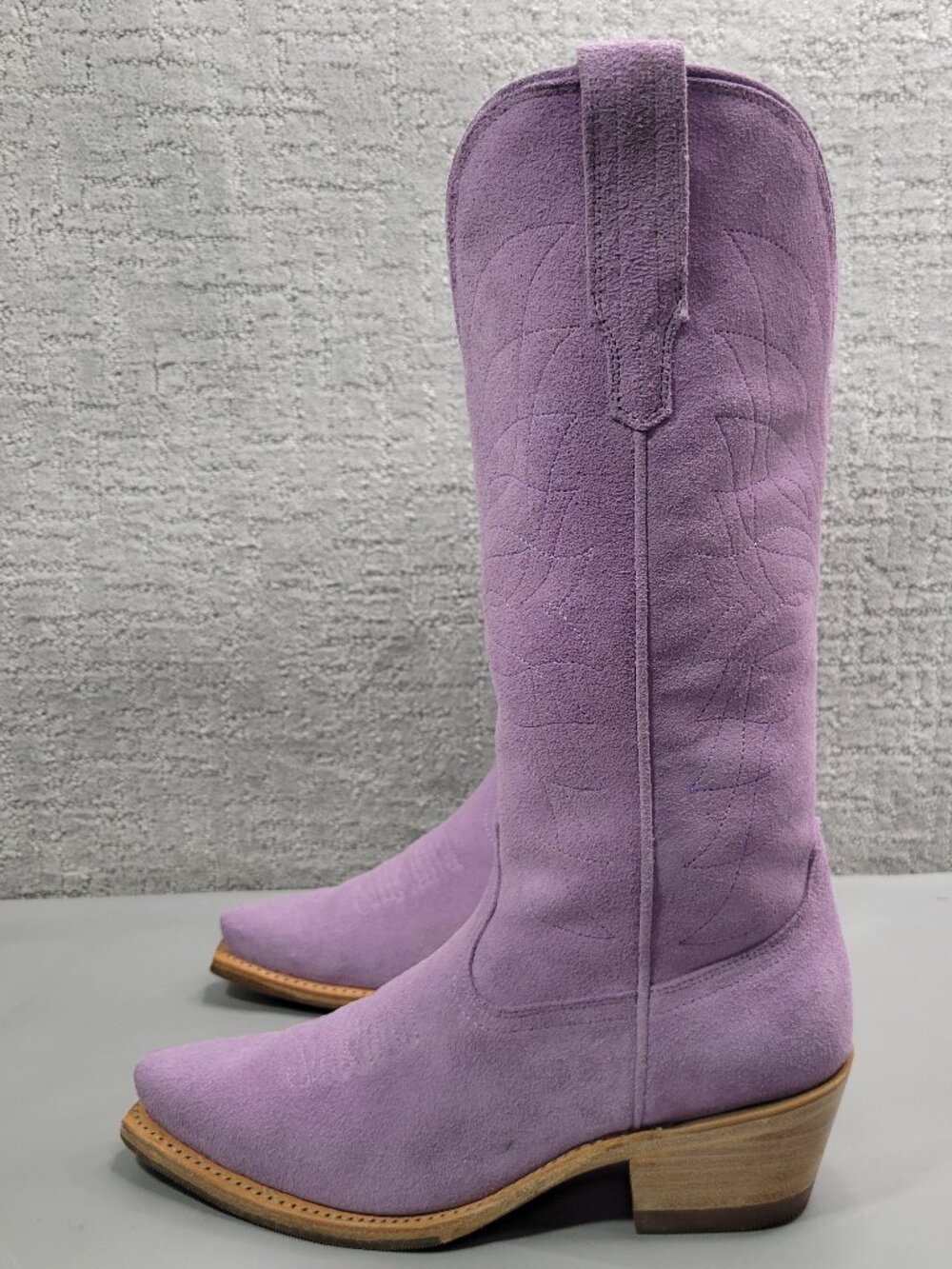 Tecovas The Annie Monarch Women's Size US 8B Lavender Suede Cowgirl Boots. - Picture 9 of 13